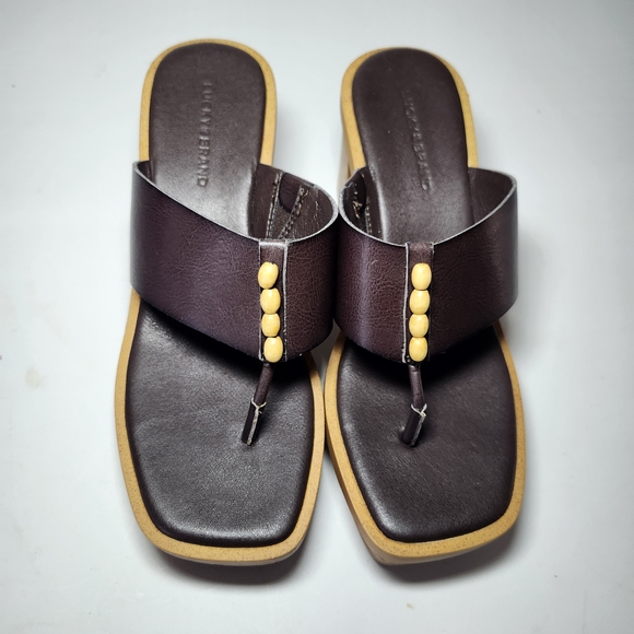 Lucky Brand Women's Mandelina Platform Thong Brown Boho Size 8M - Picture 4 of 14